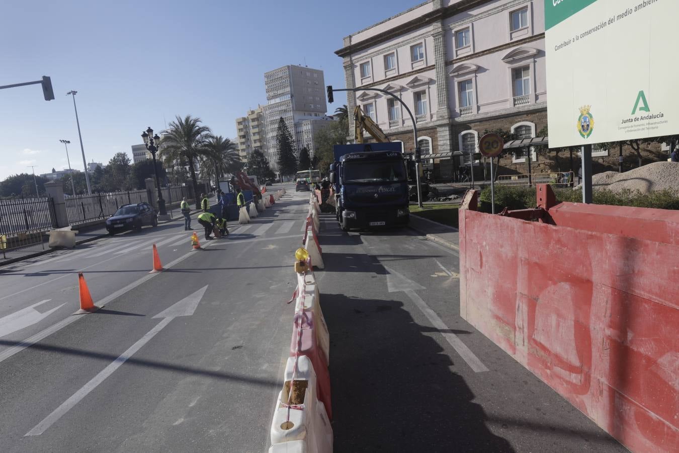 FOTOS: Obras en la Plaza de España de Cádiz