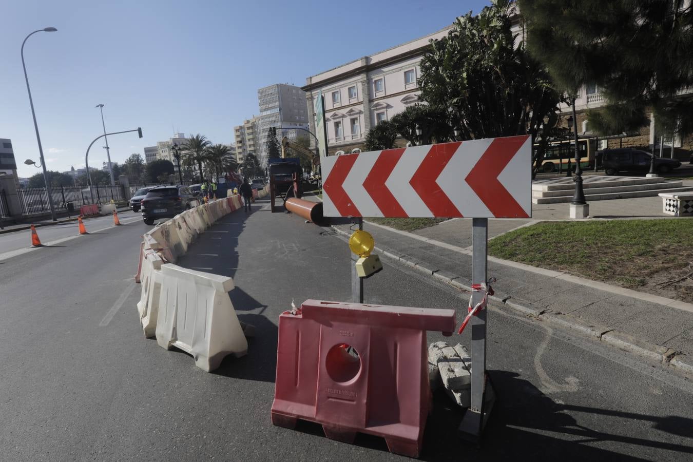 FOTOS: Obras en la Plaza de España de Cádiz