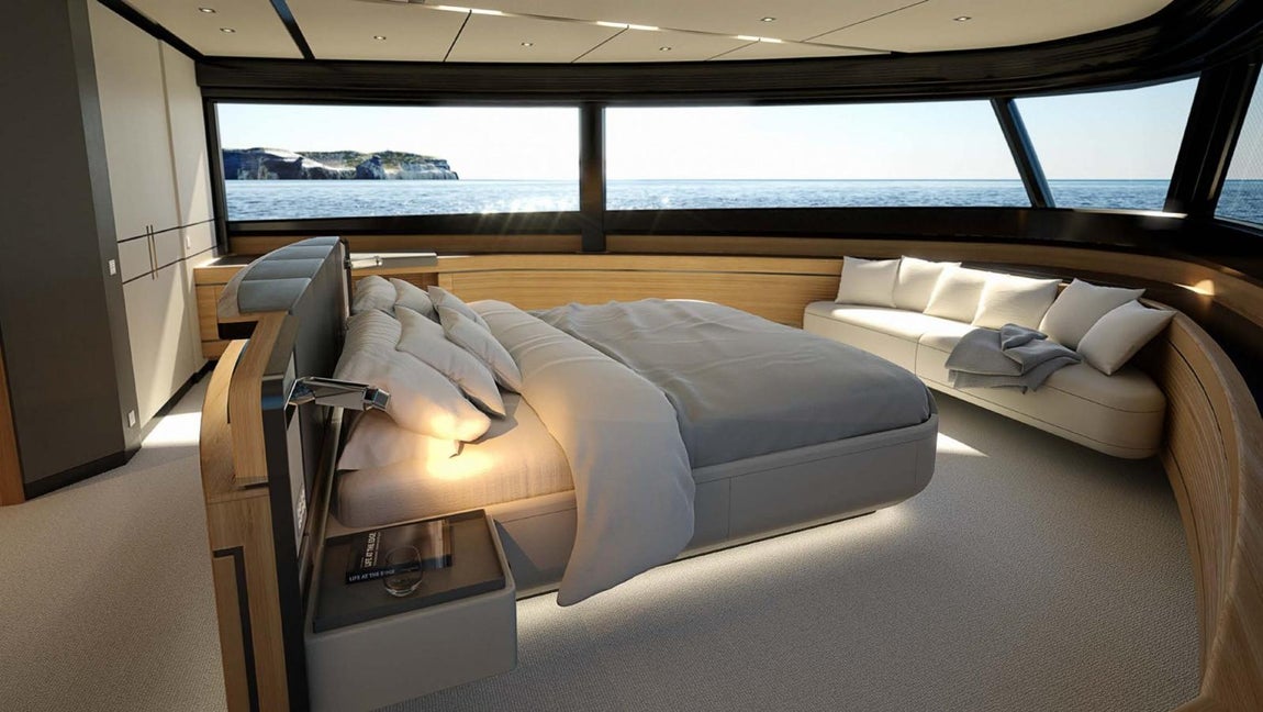 Así es el Wally WHY 200, el yate del año. Aunque solo el principal posee su propia cubierta, el resto tiene vistas envidiables y son muy espaciosos y todo está cuidado al detalle con incluso una conexión de red inalámbrica 5G para el control domótico.