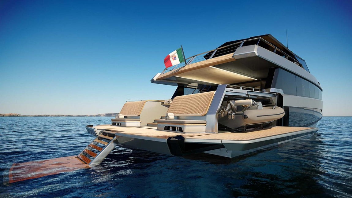 Así es el Wally WHY 200, el yate del año. La embarcación es capaz de alcanzar los 20 nudos gracias a, por un lado, la propulsión híbrida y sus cuatro motores volvo; y por otro, la estructura de casco más ancho equipado con estabilizadores giroscópicos.