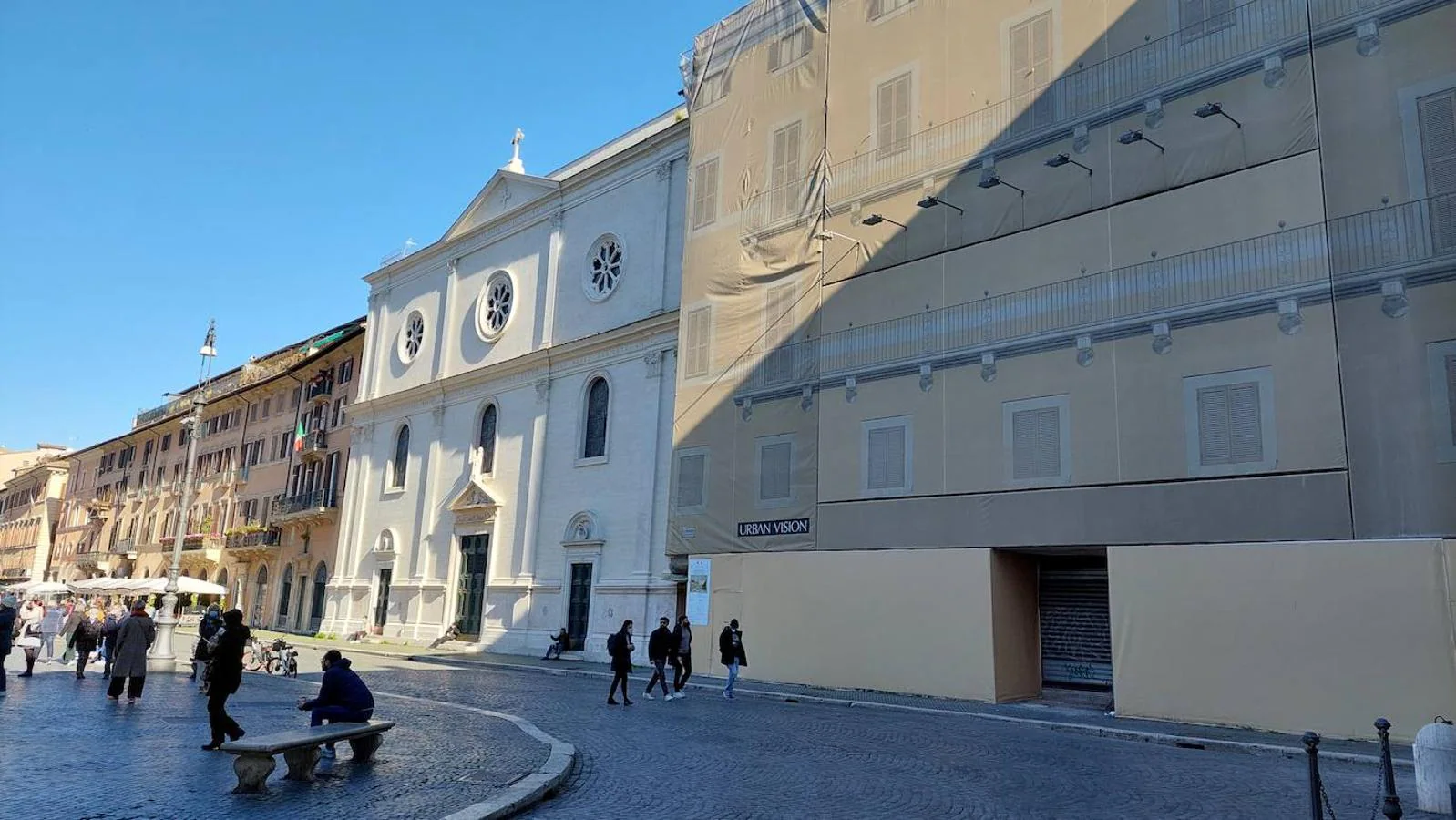 Edificio propiedad de la Obra Pía, futura sede de la cancillería de la embajada de España ante Italia. 