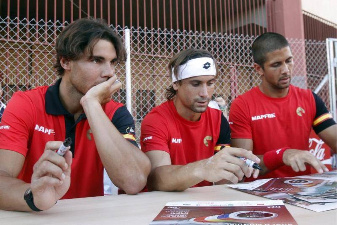 Rafa Nadal en la Copa Davis de 2011 en Córdoba, en imágenes