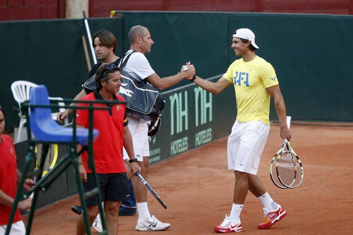 Rafa Nadal en la Copa Davis de 2011 en Córdoba, en imágenes