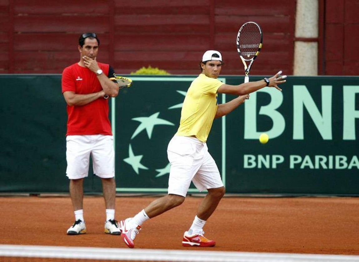 Rafa Nadal en la Copa Davis de 2011 en Córdoba, en imágenes