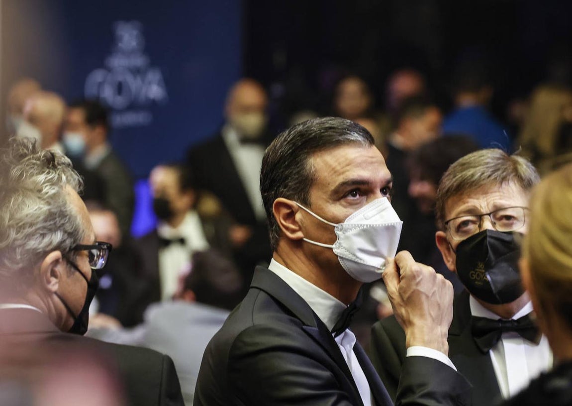 Pedro Sánchez, en la gala de los Goya. 