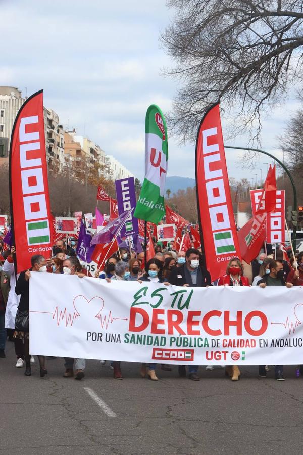 La manifestación en defensa de la sanidad pública en Córdoba, en imágenes