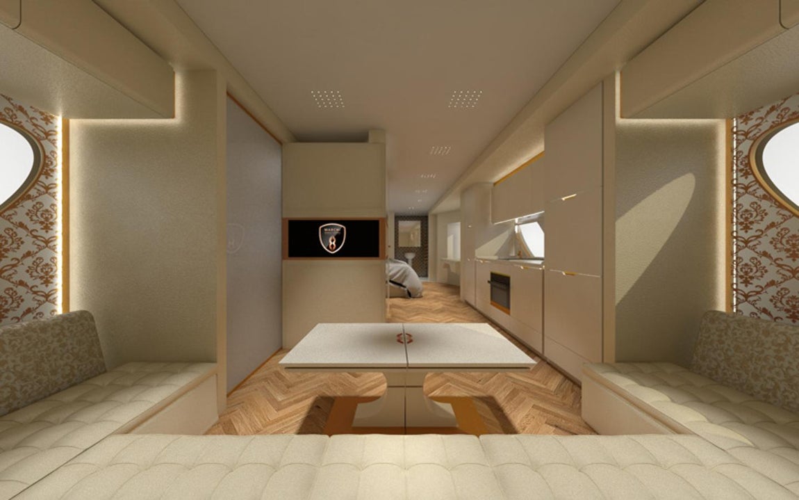 La autocaravana de lujo tan lujosa como un palacio. Con el fin de que resulte lo más confortable posible, se pueden programar diferentes zonas de temperatura y un sistema de circulación de aire continuo que asegura la mejor calidad en todo momento.