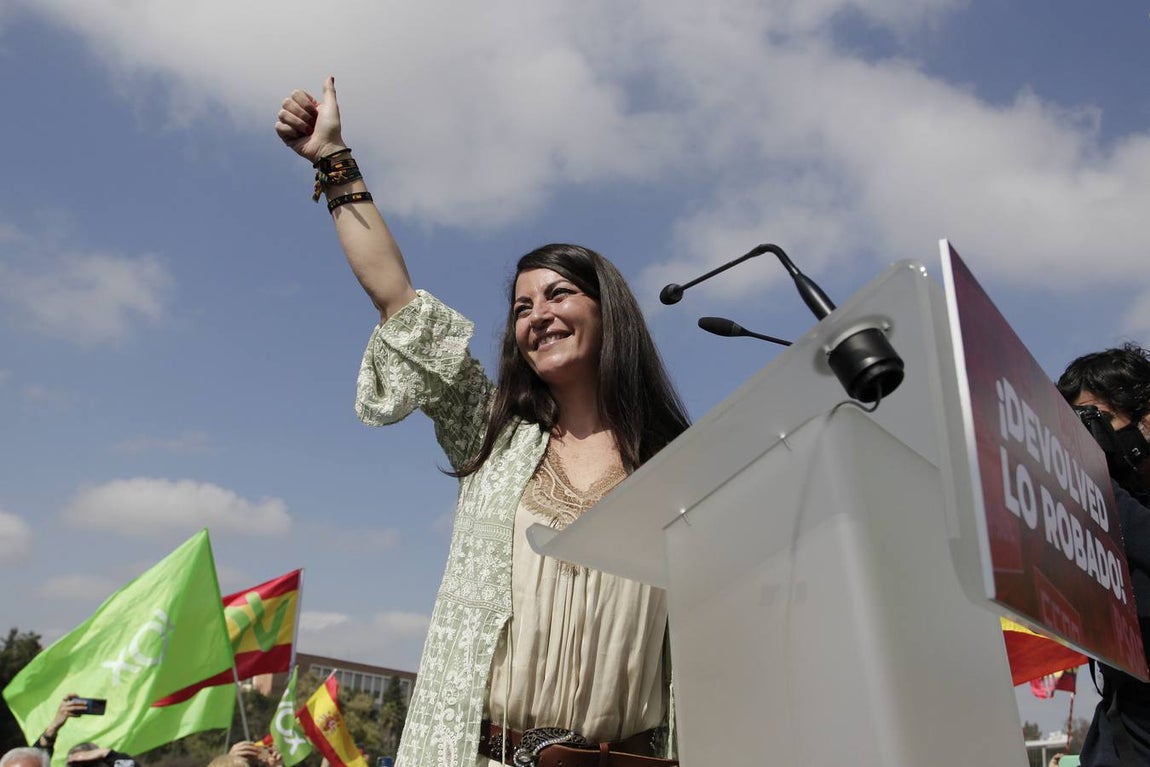 Acto público de Vox en Sevilla como alternativa a la celebración institucional del 28F. JUAN FLORES