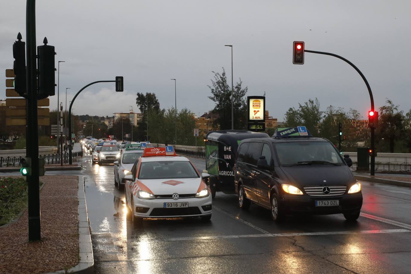 La marcha de protesta de las autoescuelas de Córdoba, en imágenes