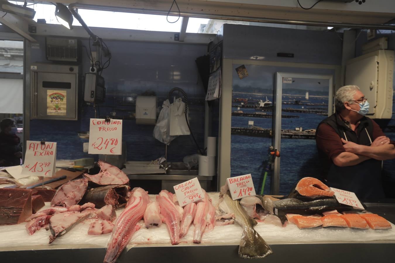 Fotos: El mercado de abastos de Cádiz en la huelga de transportes