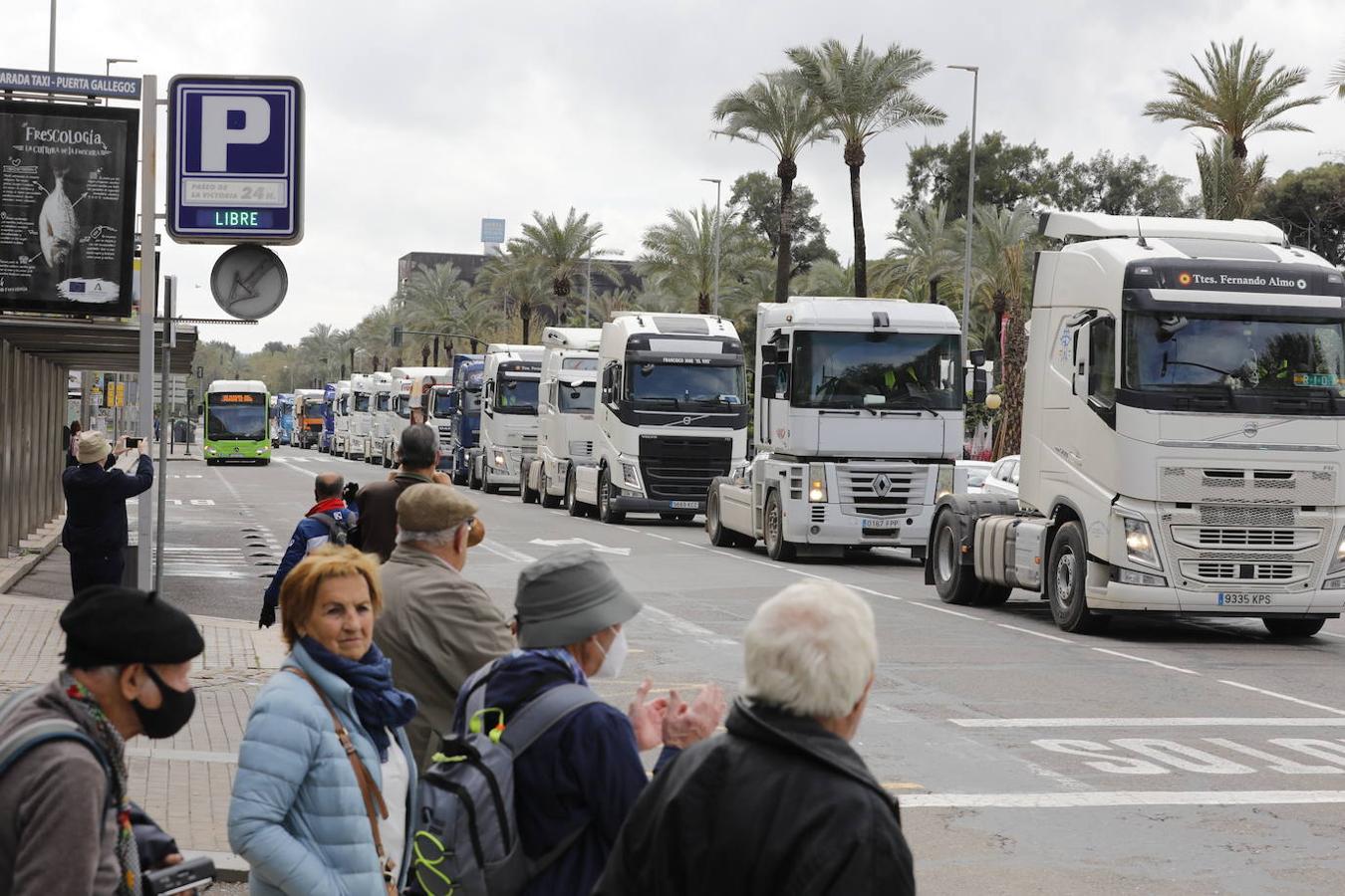 La protesta de los camioneros por el Centro de Córdoba, en imágenes