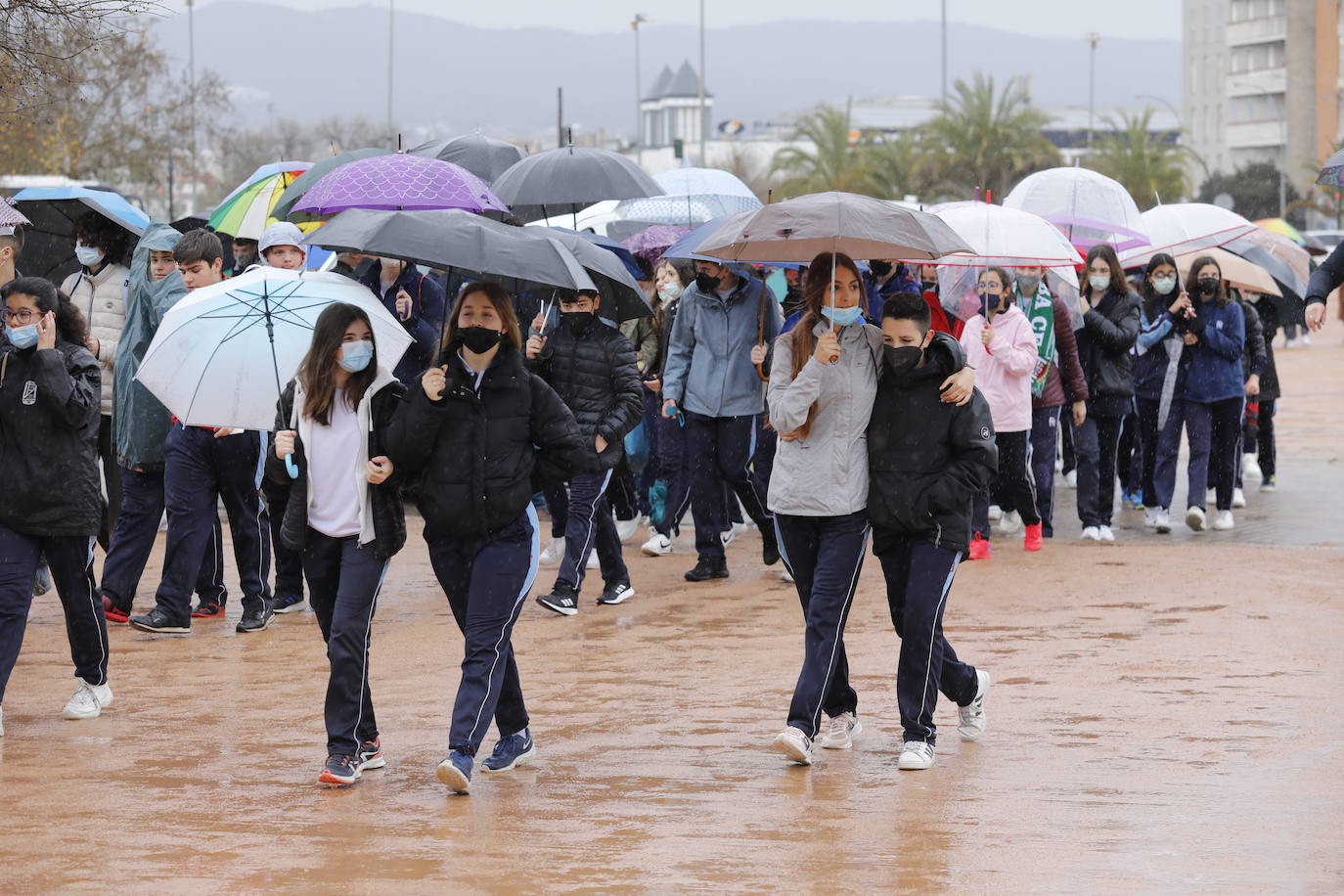 El excelente ambiente con miles de escolares en el Córdoba CF - Tamaraceite, en imágenes