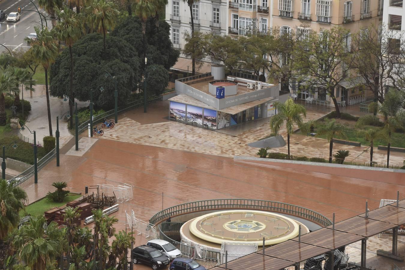 En imágenes, así ha quedado Málaga tras horas de lluvia de barro por la calima