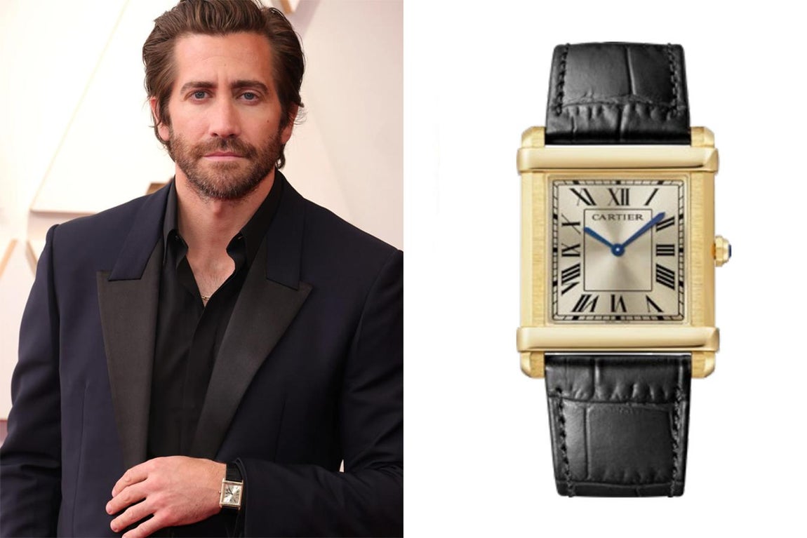 Jake Gyllenhaal y Cartier. El actor escogió el modelo Cartier Tank Chinoise en oro amarillo de 18k y piel, cuyo precio de modelos muy similares parten de los 13.000 euros.