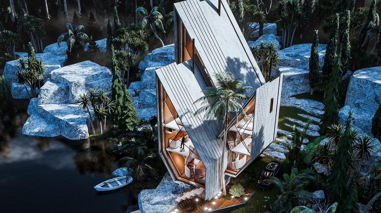 La cabaña inspirada en el diseño de un diamante para los amantes del lujo