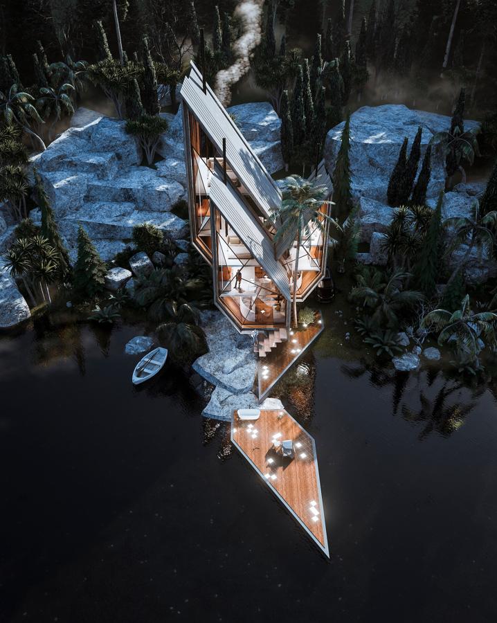 Así es 'Broken Diamond House'. También han surgido conceptos muy interesantes como los hoteles cápsula o las cabañas de ultra lujo, que nada tienen que envidiar a los grandes complejos y resorts en cuanto a servicios y comodidades. En estos últimos años también los más creativos han desarrollado todavía más el ingenio y llegando a configurar lugares de ensueño que parecen sacados de un cuento, como el caso de ‘Broken Diamond House’.