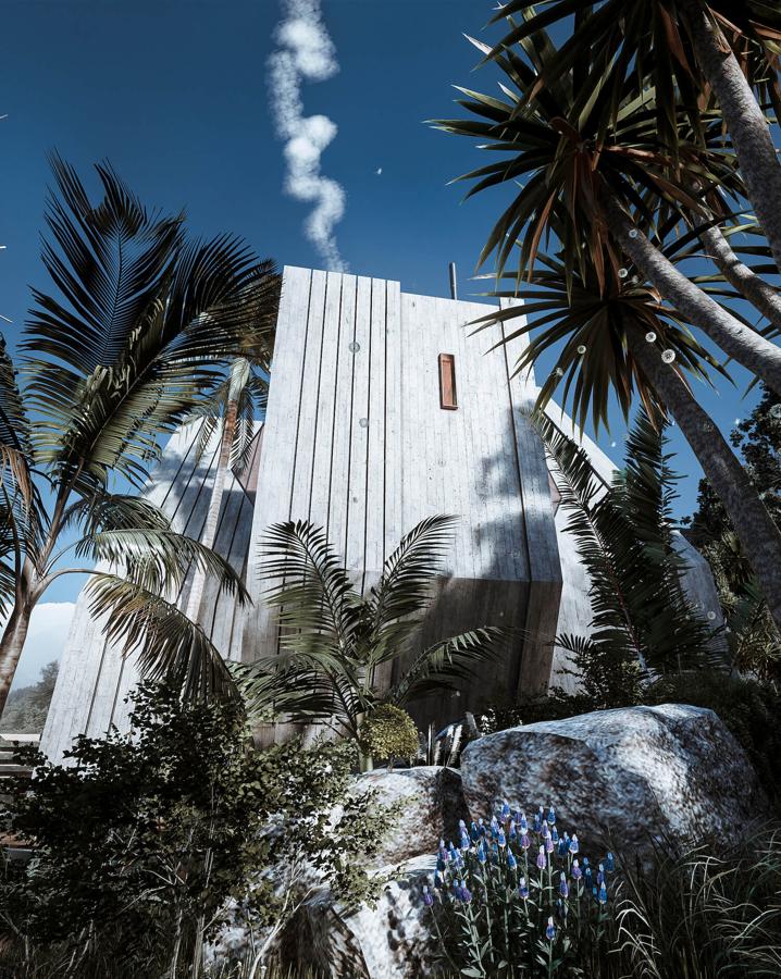 Así es 'Broken Diamond House'. Explica también que al estar situado en la orilla de un lago, ha intentado con su diseño respetar al máximo posible las formas de la naturaleza.