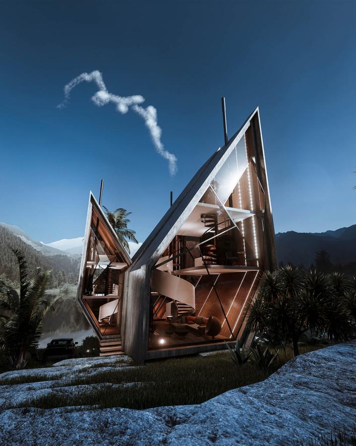 Así es 'Broken Diamond House'. La parcela en donde se construirá tendrá un tamaño de 1.230m² mientras que la superficie de la casa será de 533m².