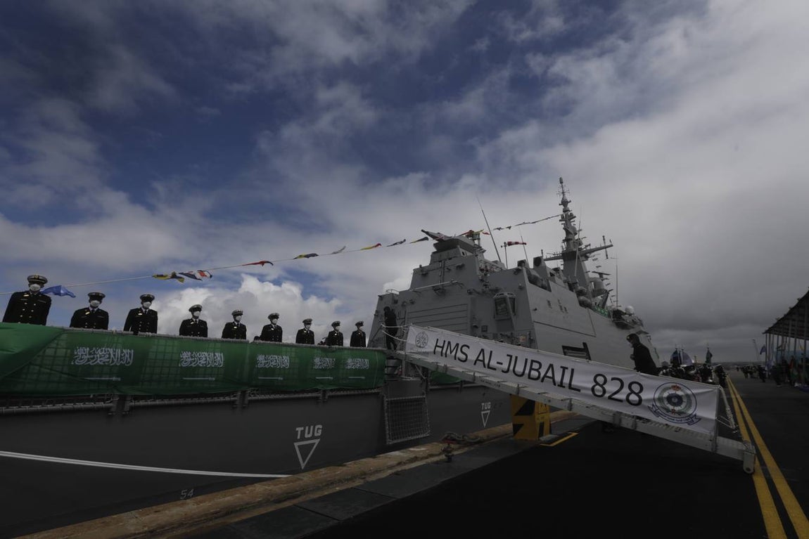 FOTOS: Así ha sido la entrega de la primera corbeta saudí en Navantia