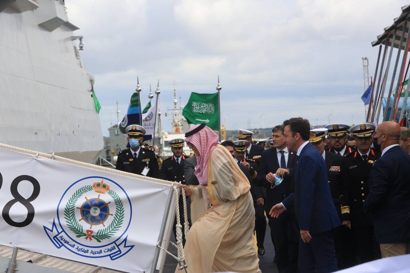 FOTOS: Así ha sido la entrega de la primera corbeta saudí en Navantia