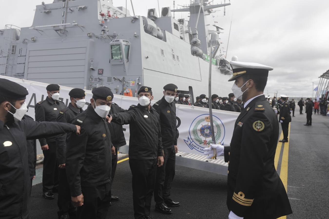 FOTOS: Así ha sido la entrega de la primera corbeta saudí en Navantia