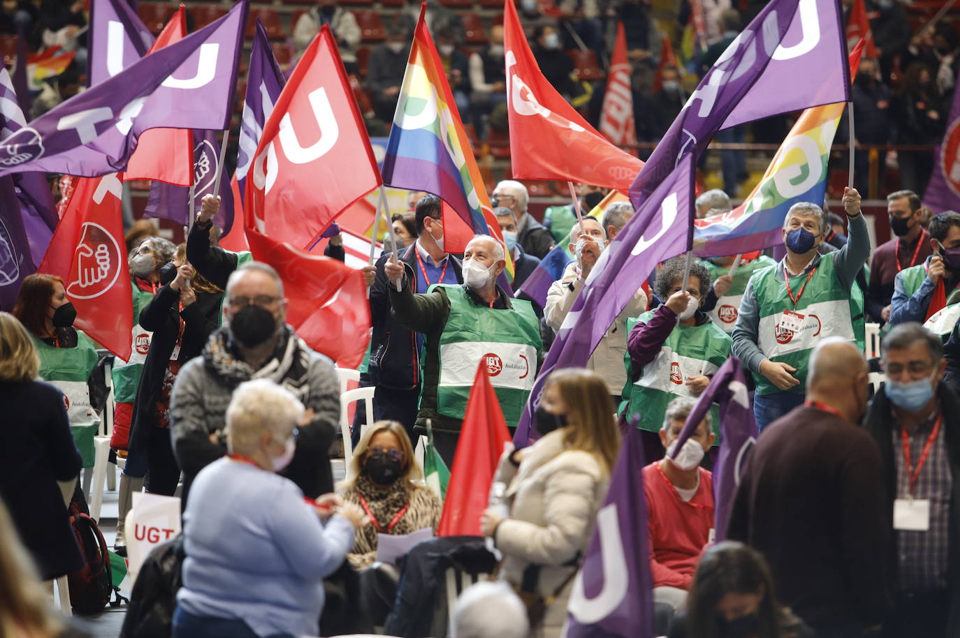 La presencia de Pedro Sánchez en la Asamblea de UGT en Córdoba, en imágenes