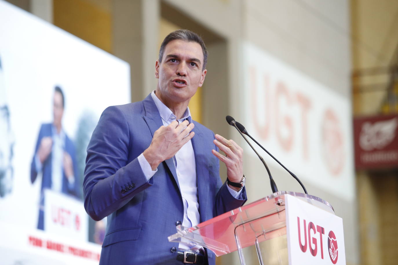 La presencia de Pedro Sánchez en la Asamblea de UGT en Córdoba, en imágenes