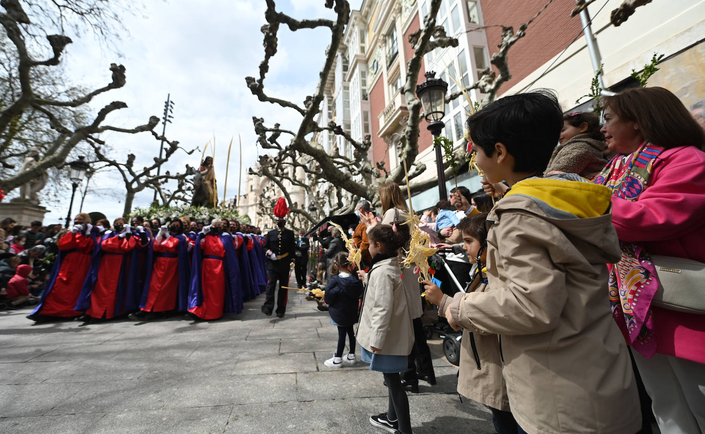 Procesión de Jesús en la borriquilla en Burgos. 