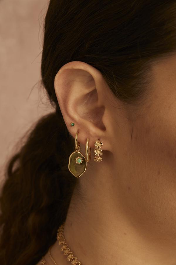 Los charms japoneses de Apodemia. La firma de joyería española ha lanzado una colección de charms inspirados en palabras japonesas para el Día de la Madre. Una colección que, además, se puede personalizar con el grabado de iniciales, creando un mensaje que vinculará a dos personas para siempre. Se trata de una colección de joyas diseñada en oro amarillo con cuatro tipos de piedras diferentes: ópalos y ágatas con distintos significados. Los charms pueden ponerse tanto en pendientes como colgantes y se convierten en una opción ideal para regalar a tu madre una joya cargada de simbolismo. Precio: desde 39 euros.