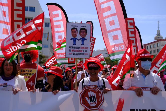 Fotos: Las manifestaciones del Primero de Mayo en Cádiz, en imágenes