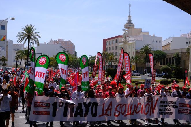 Fotos: Las manifestaciones del Primero de Mayo en Cádiz, en imágenes