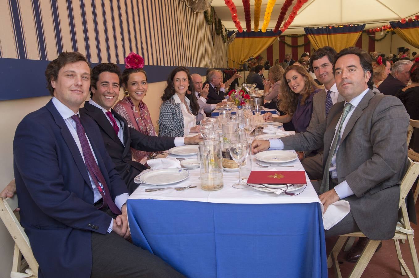 Álvaro Argüeso, Diego Martín de Porres, Cristina Benjumea, Cristina Blázquez, María de Borbón, José María Valdenebro y José Primo de Rivera. ROCÍO RUZ