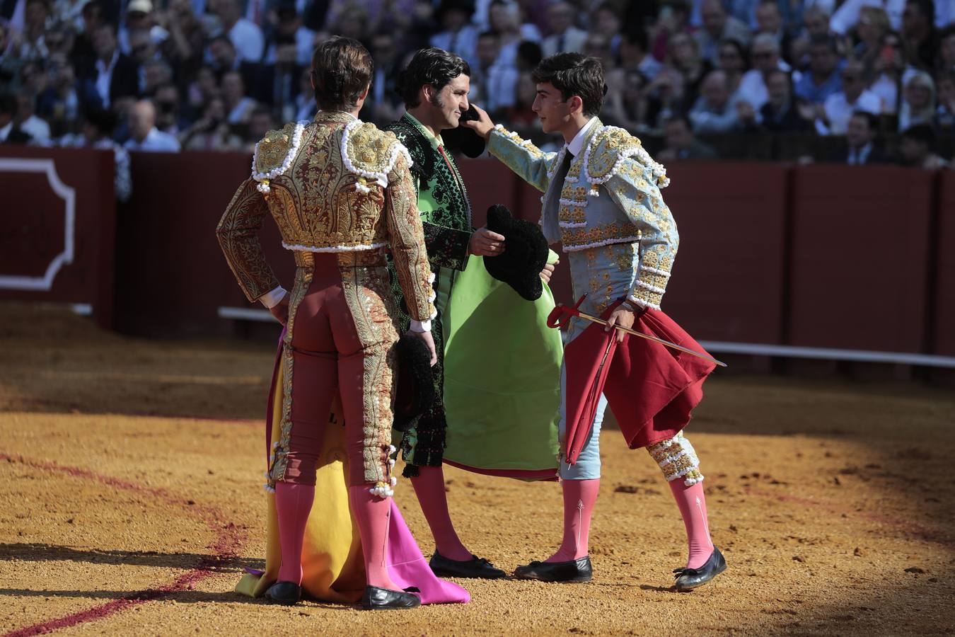 Corrida del sábado de farolillos de 2022 en la plaza de toros de Sevilla. RAÚL DOBLADO