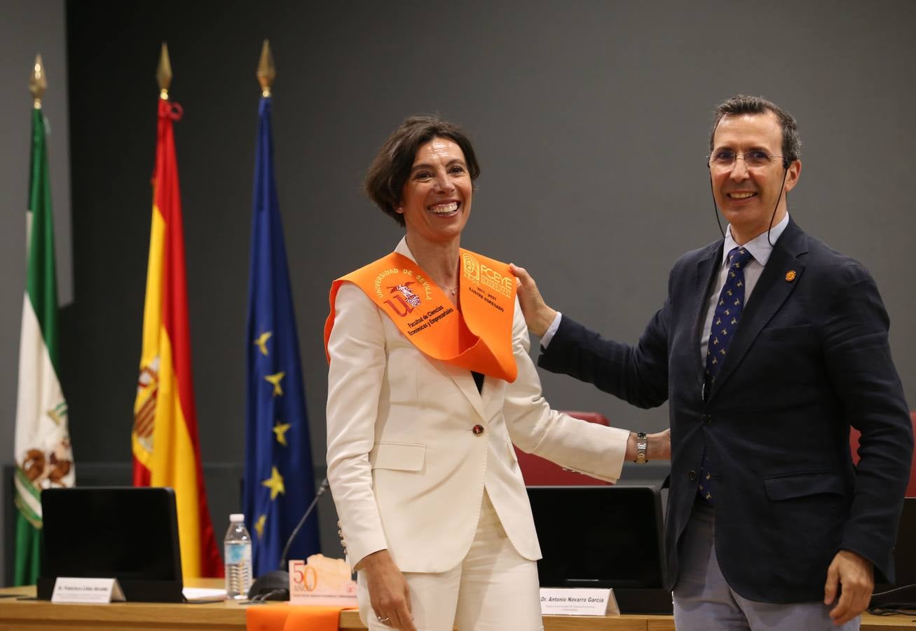 Acto de homenaje a los egresados ilustres de la facultad de Económicas y Empresariales de Sevilla. ROCÍO RUZ