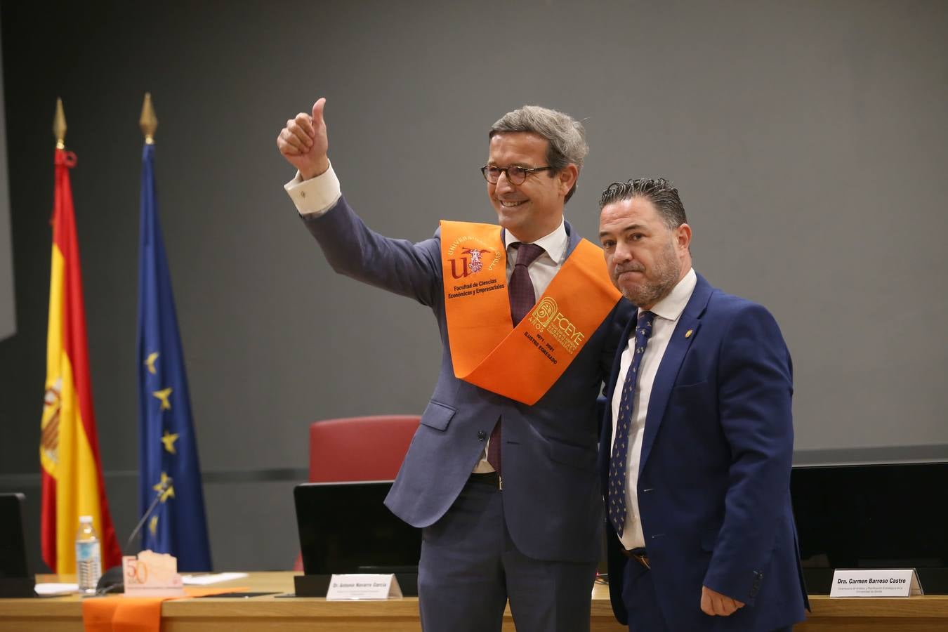 Acto de homenaje a los egresados ilustres de la facultad de Económicas y Empresariales de Sevilla. ROCÍO RUZ