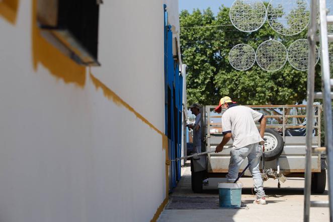 Los preparativos de la Feria de Córdoba, en imágenes