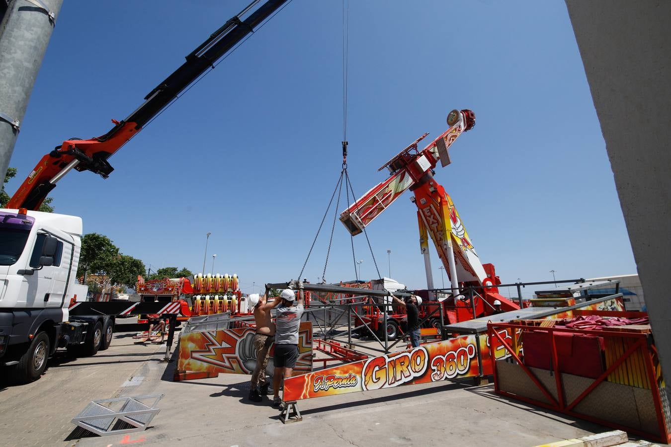 Los preparativos de la Feria de Córdoba, en imágenes