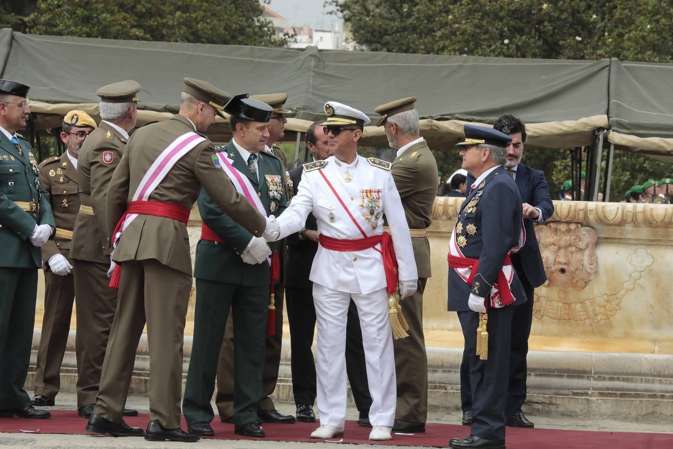 En imágenes, jura de bandera en la Plaza España