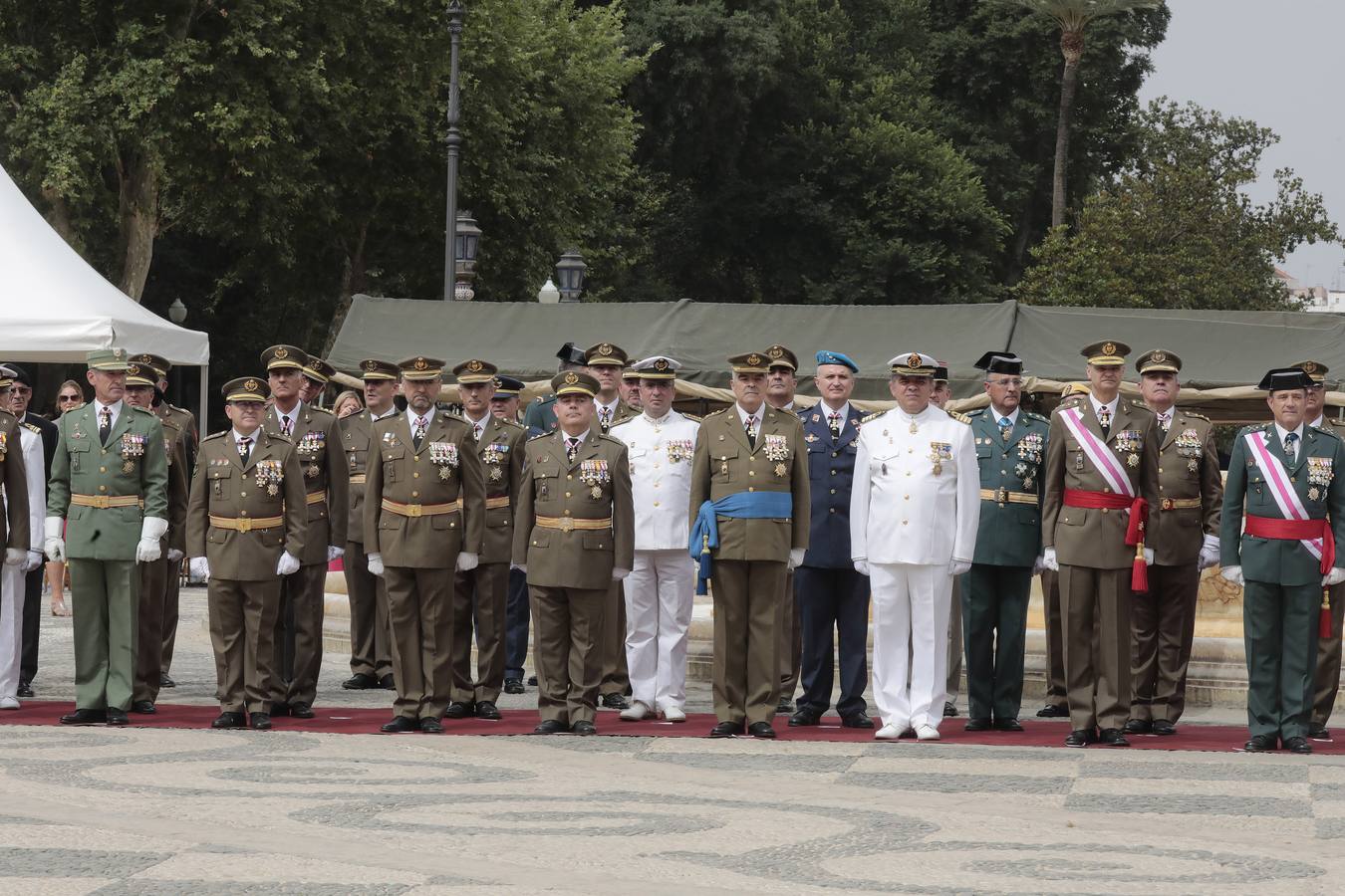 En imágenes, jura de bandera en la Plaza España