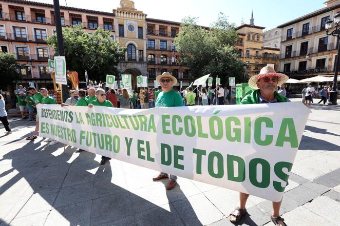 Manifestación de los agricultores en Toledo contra el desvío de fondos a Geacam