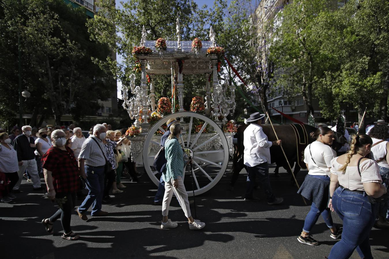 Salida de la Hermandad del Rocío de Sevilla Sur hacia la aldea almonteña