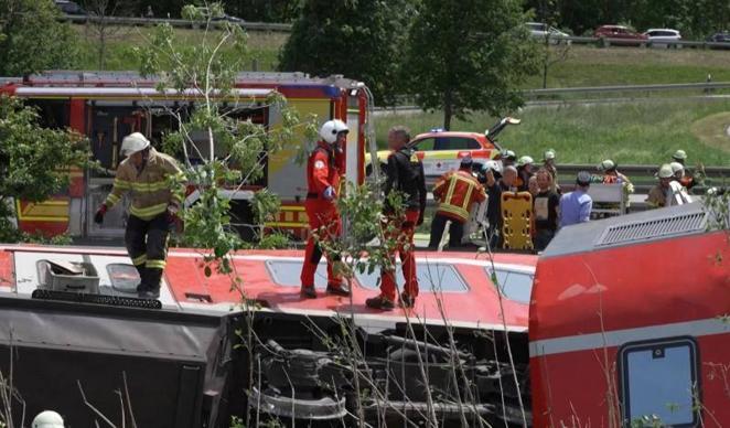 Accidente del tren en Alemania, en imágenes