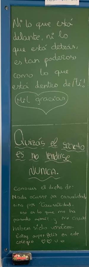 Los mensajes sorpresa con los que despiertan cada mañana los alumnos de un colegio sevillano