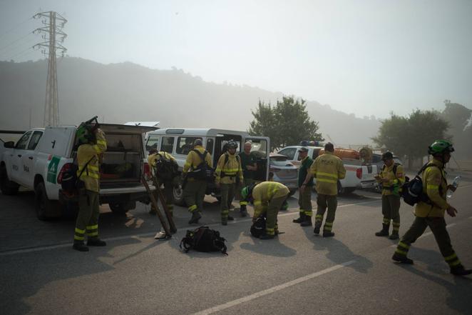 Incendio forestal en Pujerra (Málaga)