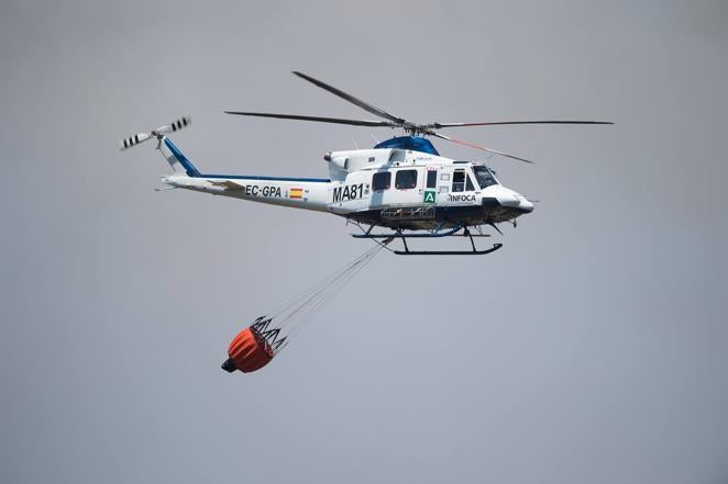 Incendio forestal en Pujerra (Málaga)