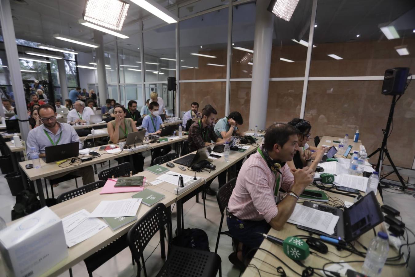 Sala de prensa del debate televisivo. RAÚL DOBLADO