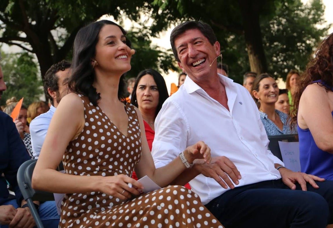 Juan Marín, el candidato de Ciudadanos, contó con el apoyo de Inés Arrimadas. ROCÍO RUZ
