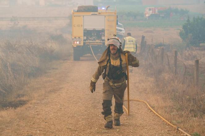 Las duras imágenes del incendio de Zamora