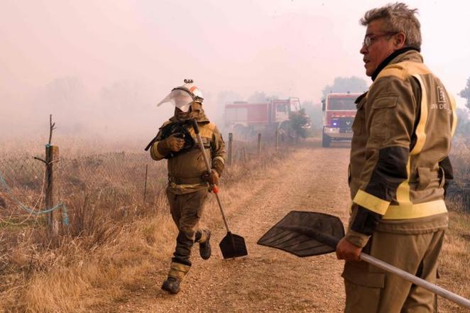 Las duras imágenes del incendio de Zamora