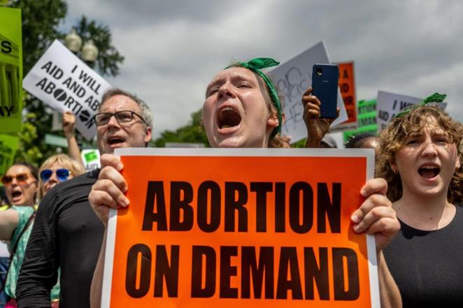 Protestas en Washington por la derogación del aborto en Estados Unidos